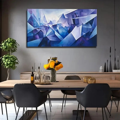Abstract Mountain Map Nature Wall Art Canvas Office Home Room Framed 120x60cm