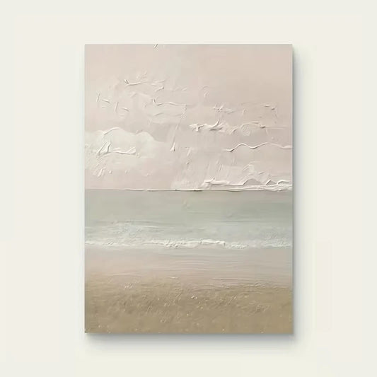 Abstract Pink & Blue Serene Seascape 60x90cm Metal Print Ready to Hang