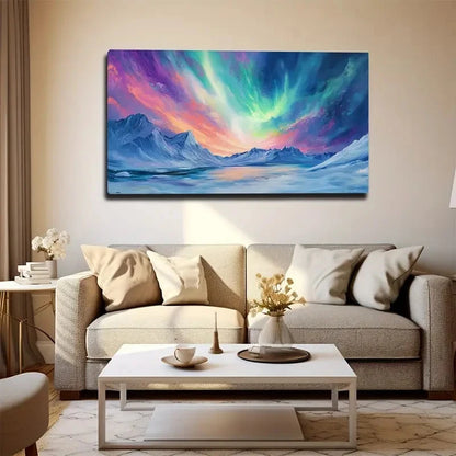 Northern Lights Beautiful Wall Art Canvas Office Home Room Framed 120x60cm