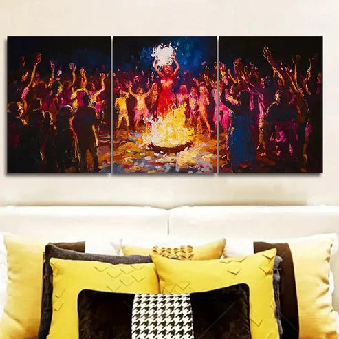 3pcs Luxurious, Opera Performance Wall Art Set Canvas Unframed - High Quality Print 100% Australian Made Wall Canvas