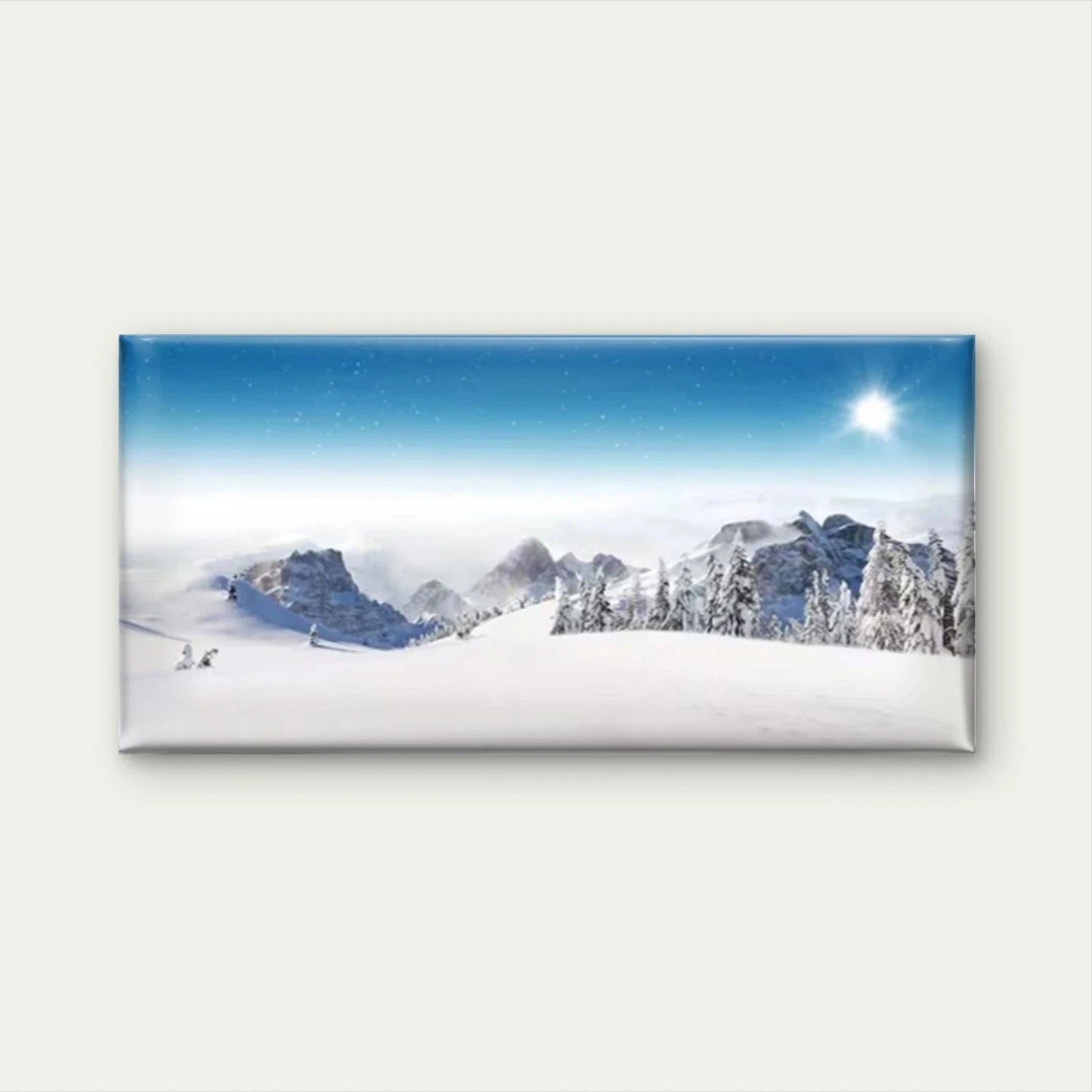 Winter Snow Scenery Images Wall Art Canvas Office Home Room Framed 120x60cm