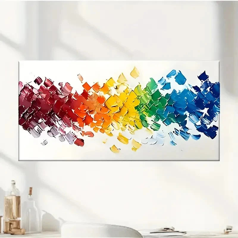 Abstract Colourful Design Wall Art Canvas Office Home Room Framed 120x60cm
