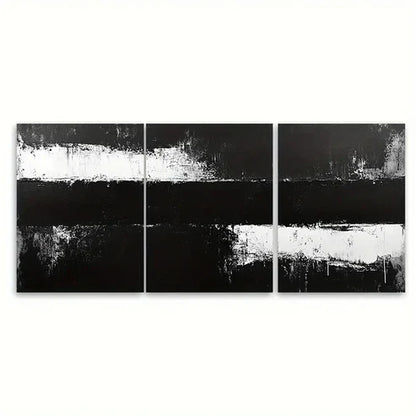 3pcs Minimalist Painting Abstract Black & White Wall Art Canvas Unframed - High Quality Print 100% Australian Made Wall Canvas