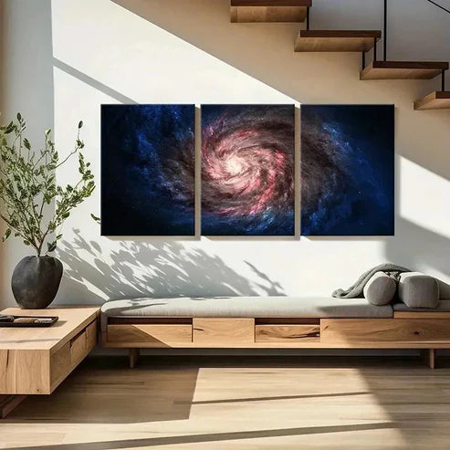 3pcs Universe Nebula Space Wall Art Set Canvas Unframed - High Quality Print 100% Australian Made Wall Canvas