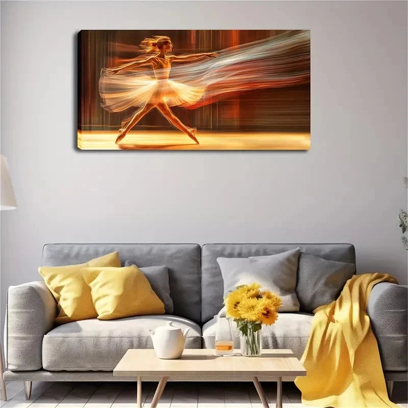 Dynamic Motion Blur Vibrant Wall Art Canvas Office Home Room Framed 120x60cm