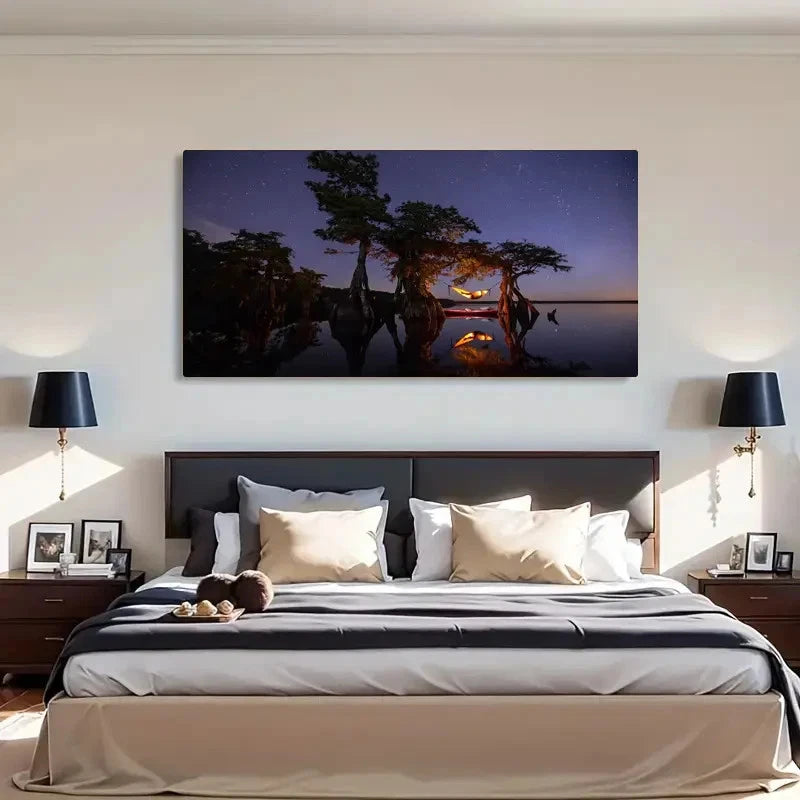 Nature Scenery Modern Retro Wall Art Canvas Office Home Room Framed 120x60cm