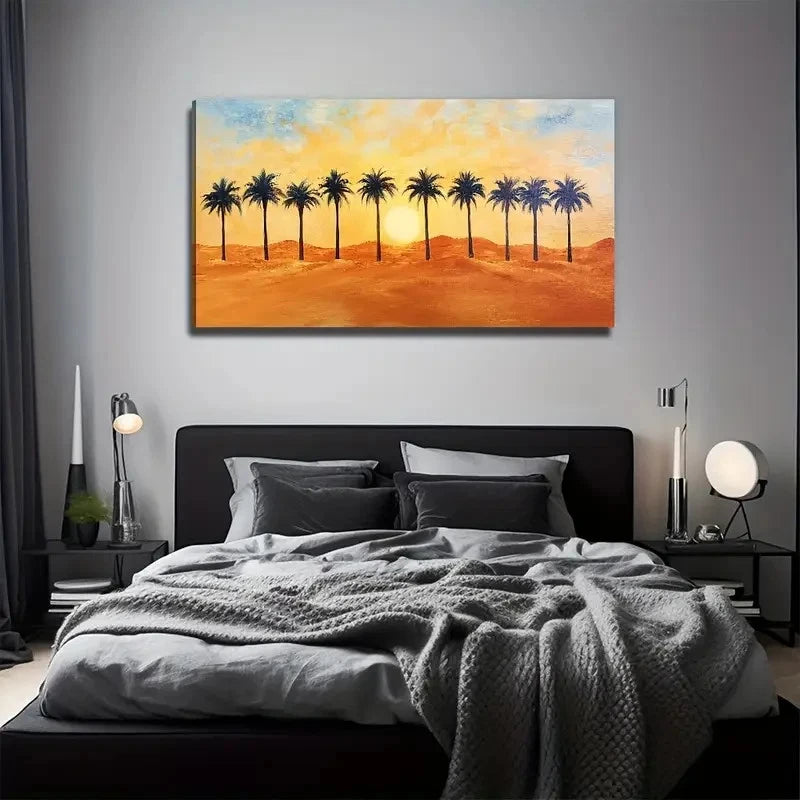 Desert Plant Suitable Wall Art Canvas Office Home Room Framed 120x60cm