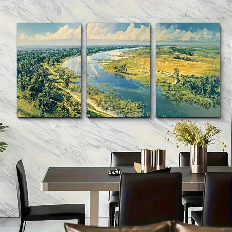 3pcs Louisiana State Travel Posters Perfect Wall Art Set Canvas Framed 50x70cm - High Quality Print 100% Australian Made Wall Canvas Ready to Hang