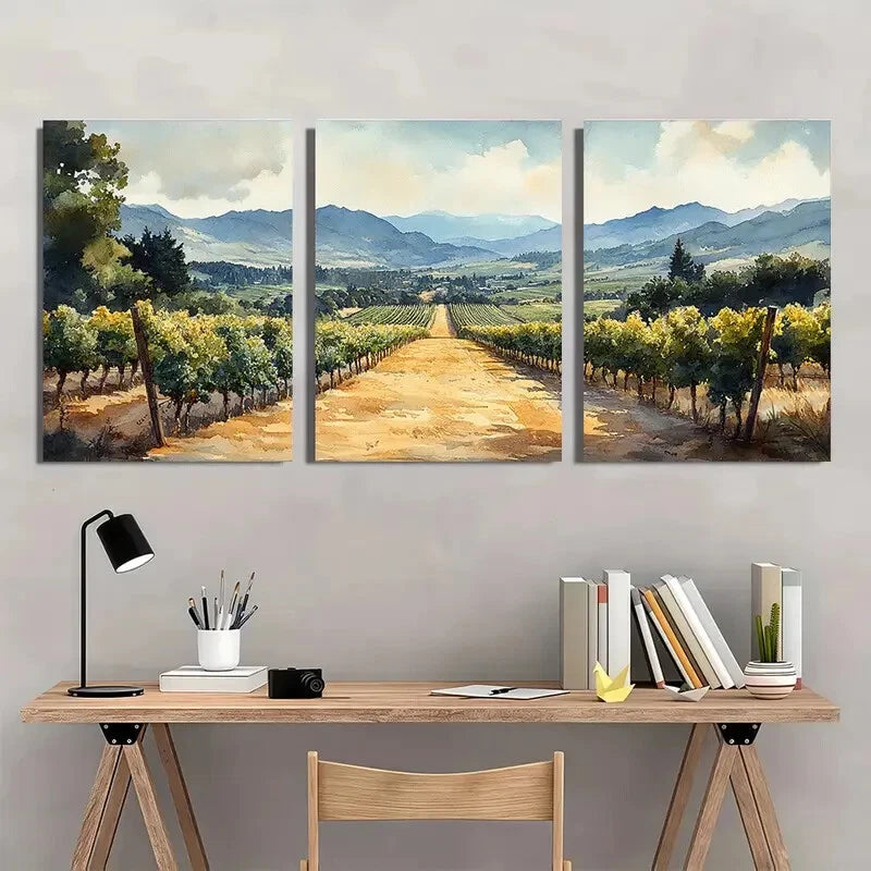 3pcs Oregon Landscape with Lush Greenery Metal Print Ready to Hang Art - Bella Home Decor
