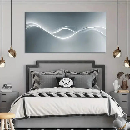 Classic Luxury Line Decor Wall Art Canvas Office Home Room Framed 120x60cm