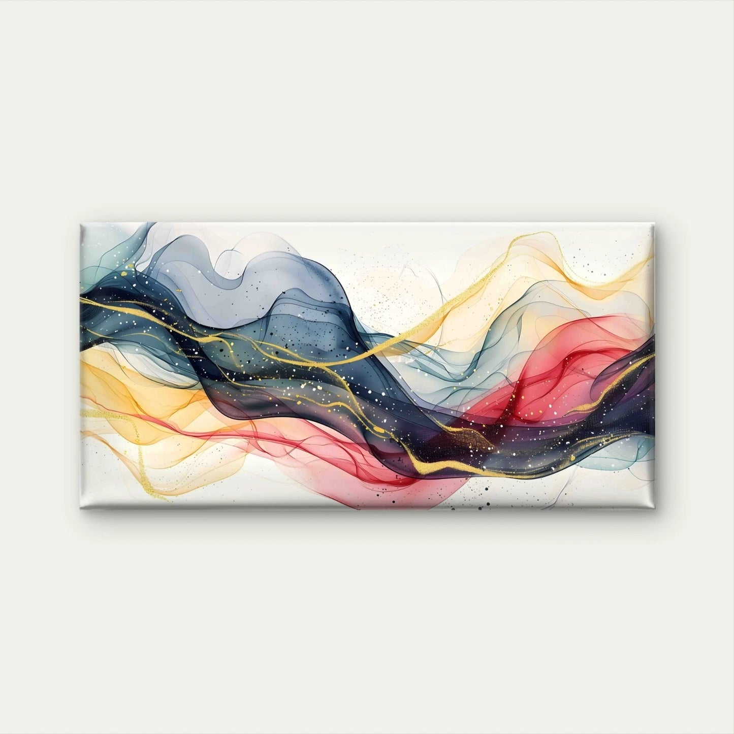 Watercolor Brush Abstract Wall Art Canvas Office Home Room Framed 120x60cm - Bella Home Decor