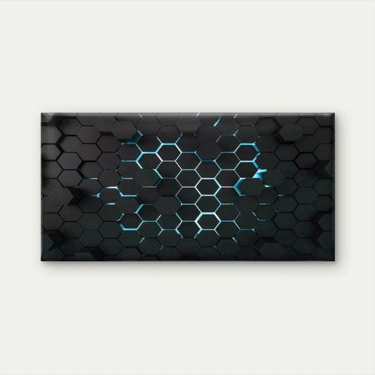 Modern & Hexagonal Geometric Wall Art Canvas Office Home Room Framed 120x60cm