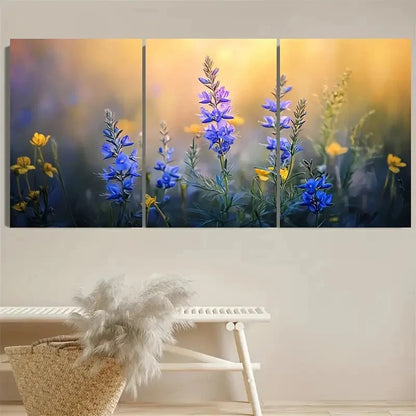 3pcs Wilderness Flower Wall Art Set Canvas Framed 50x70cm - High Quality Print 100% Australian Made Wall Canvas Ready to Hang - Bella Home Decor