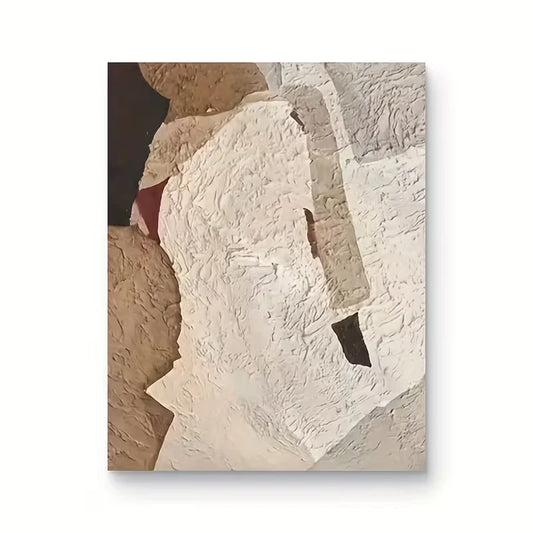 Abstract Oil Painting with Textured Brushstrokes 60x90cm Metal Print Ready to Hang