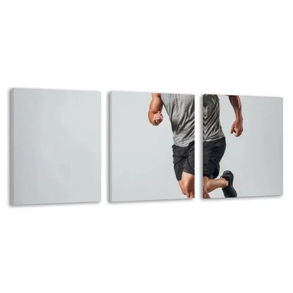 3pcs Dynamic Motion Of A Powerful Athlete    Wall Art Set  Canvas Framed 50x70cm - High Quality Print 100% Australian Made Wall Canvas Ready to Hang - Bella Home Decor