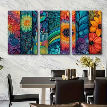 3pcs Vibrant Continuous Gallery Metal Print Ready to Hang Art