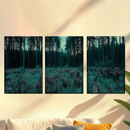 3pcs Dark and spooky forest Wall Art Set Canvas Framed 50x70cm - High Quality Print 100% Australian Made Wall Canvas Ready to Hang - Bella Home Decor