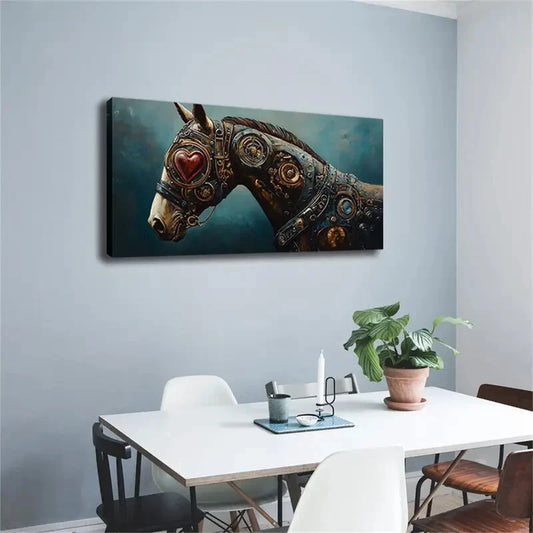 Modern Minimalist Steampunk Wall Art Canvas Office Home Room Framed 120x60cm