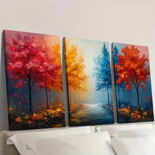 3pcs Original Forest Nature Art Modern DS  Wall Art Set Canvas Unframed - High Quality Print 100% Australian Made Wall Canvas - Bella Home Decor