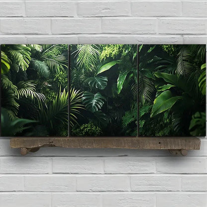 3pcs Green Plants Under The Sunshine Botanical Metal Print Ready to Hang Art - Bella Home Decor