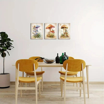 3pcs Butterflies, And a Fairytale Theme Metal Print Ready to Hang Art