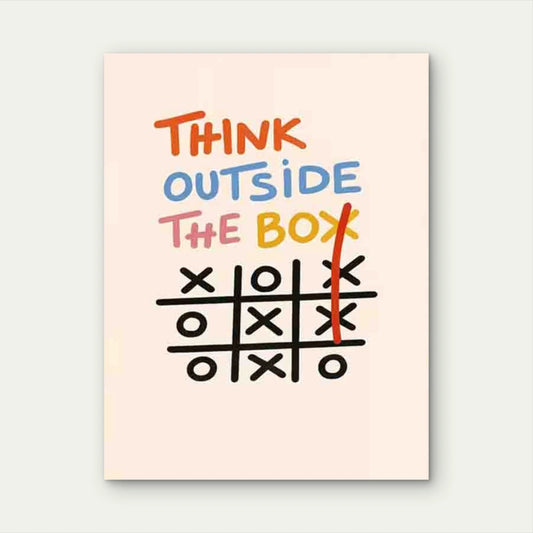 Think Outside The Box 60x90cm Metal Print Ready to Hang