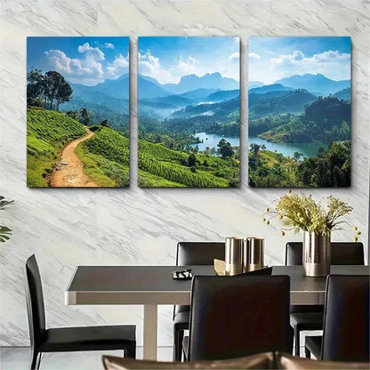 3pcs Sri Lanka Travel Tropical Island Perfect Wall Art Set Canvas Framed 50x70cm - High Quality Print 100% Australian Made Wall Canvas Ready to Hang