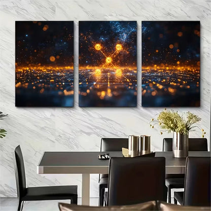 3pcs Conceptual Periodic Table Metal Print Ready to Hang Art - Bella Home Decor