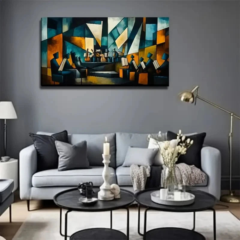 Abstract People Perfect Wall Art Canvas Office Home Room Framed 120x60cm