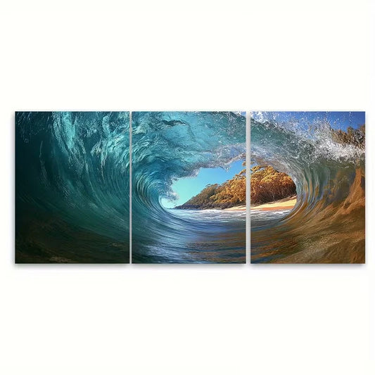 3pcs Ocean Seascape Australia Metal Print Ready to Hang Art