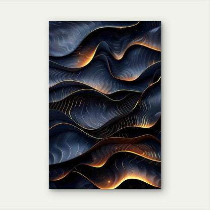 Dark Intricate Design 40x60cm Metal Print Ready to Hang - Bella Home Decor