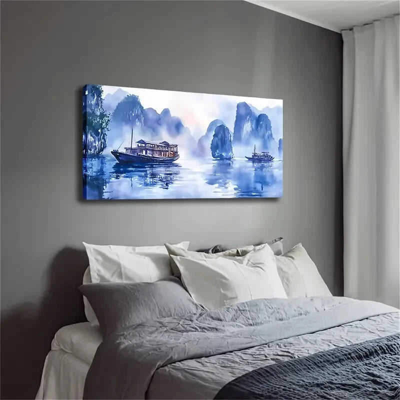 Several Traditional Chinese Wall Art Canvas Office Home Room Framed 120x60cm - Bella Home Decor