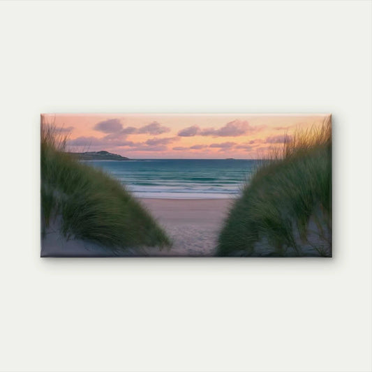 Minimalist Sunset Beach Wall Art Canvas Office Home Room Framed 120x60cm
