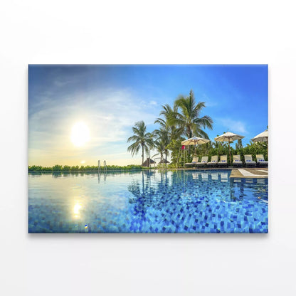 Pool Resort In Da Nang, Vietnam   Wall Art Decor 100% Australian Made - Bella Home Decor