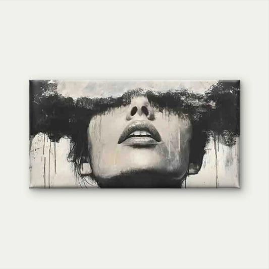 Minimalist Female Silhouette Wall Art Canvas Office Home Room Framed 120x60cm