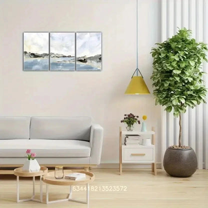 3pcs Coastal Art Beach Scene Coastline Metal Print Ready to Hang Art - Bella Home Decor