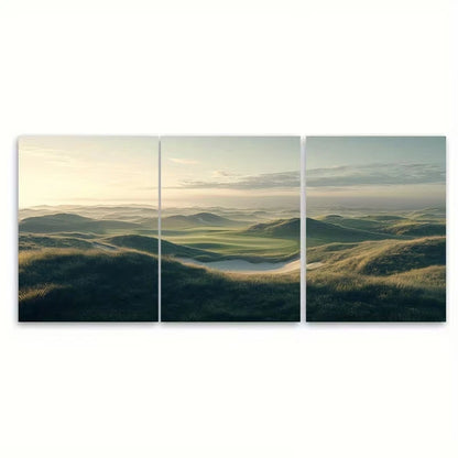 3pcs Bandon Dunes Golf Resort Metal Print Ready to Hang Art - Bella Home Decor