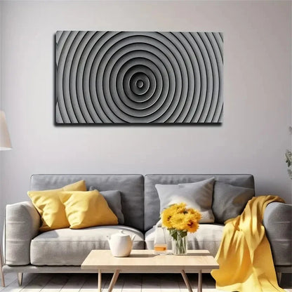 Mystical Circle Design Modern Wall Art Canvas Office Home Room Framed 120x60cm