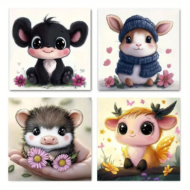 4pcs Wolf Family Animal Wall Art Canvas Framed (Copy)