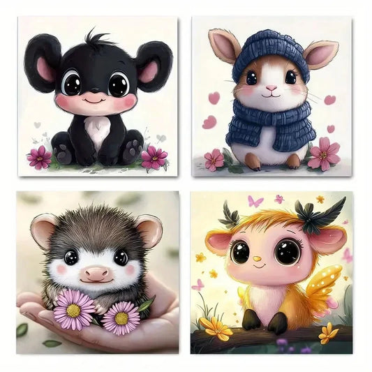 4pcs Wolf Family Animal Wall Art Canvas Framed (Copy)