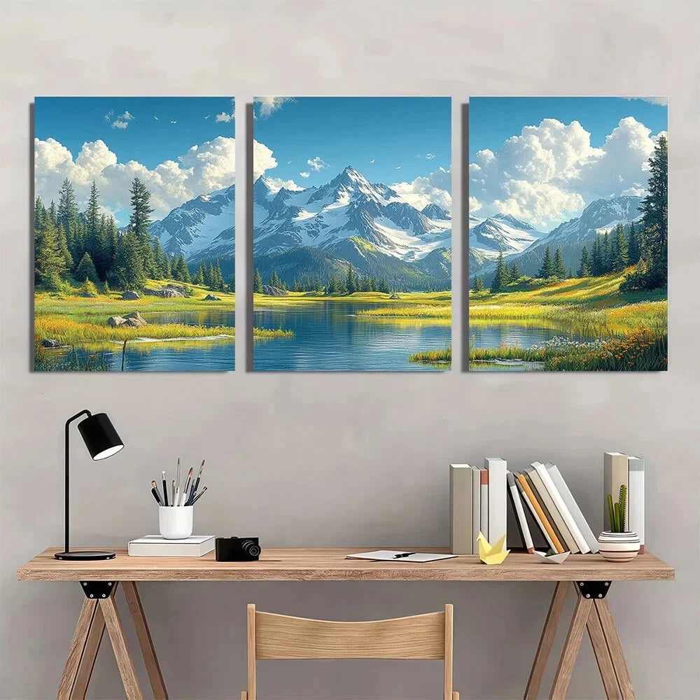 3pcs National Park Washington Travel Metal Print Ready to Hang Art - Bella Home Decor