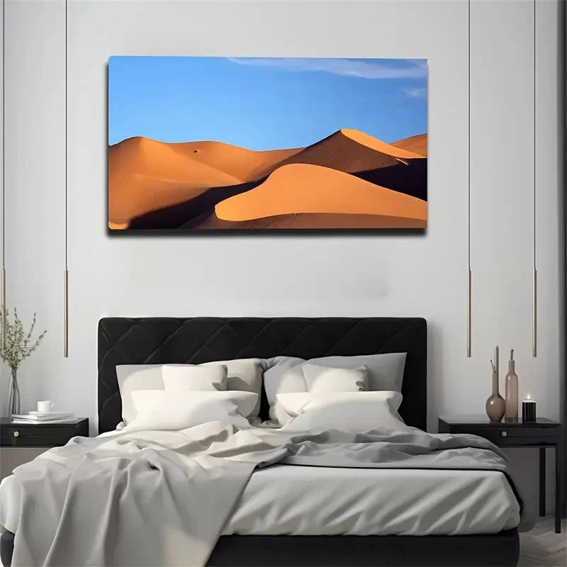 Vibrant Desert Landscape Sand Wall Art Canvas Office Home Room Framed 120x60cm