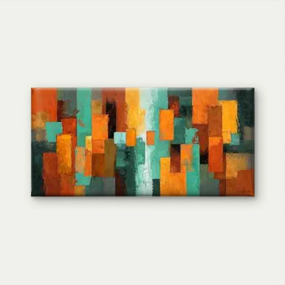 Vibrant Geometric Patterns Wall Art Canvas Office Home Room Framed 120x60cm