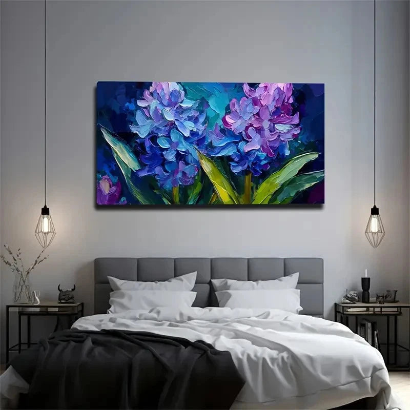 Fragrant Elegant Lilac Wall Art Canvas Office Home Room Framed 120x60cm
