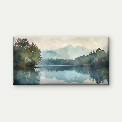 Serene Mountain & Forest Wall Art Canvas Office Home Room Framed 120x60cm