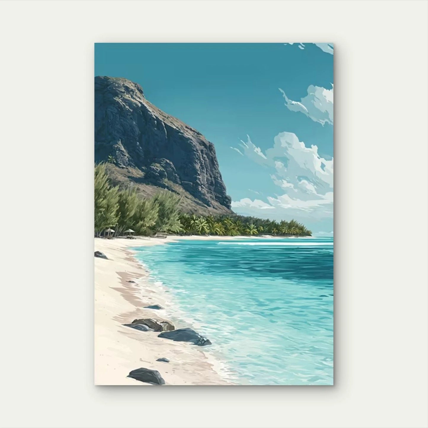 Mauritius Tropical Island Metal Print Ready to Hang