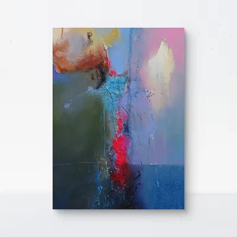 Abstract Textured Brushstrokes, Thick Impasto Metal Print Ready to Hang