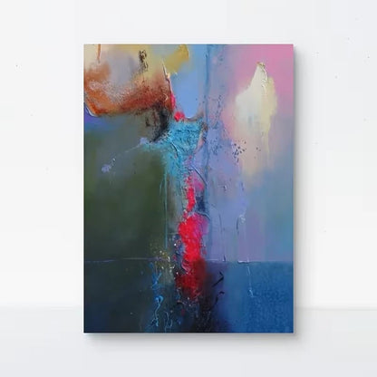 Abstract Textured Brushstrokes, Thick Impasto Metal Print Ready to Hang