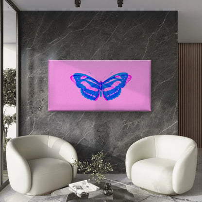 Butterfly Double Color Abstract Wall Art Canvas Office Home Room Framed 120x60cm