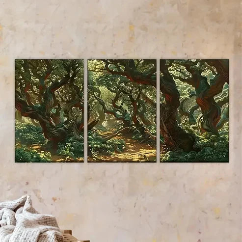 3pcs Polyester Fiber Canvas Wall Art Set Canvas Unframed - High Quality Print 100% Australian Made Wall Canvas